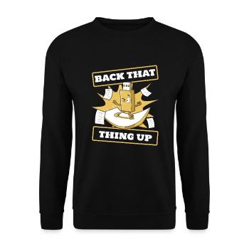Back That Thing Up IT Operations Computer Scientist - Unisex Sweatshirt - black - Front - Alina (178cm) & Michal (187cm)