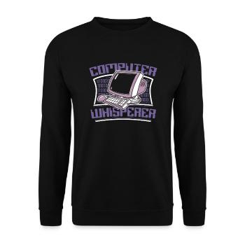 Computer Whisperer Admin Administrateur des opérations informatiques - Sweat-shirt Unisexe - noir - Devant - Alina (178cm) & Michal (187cm)