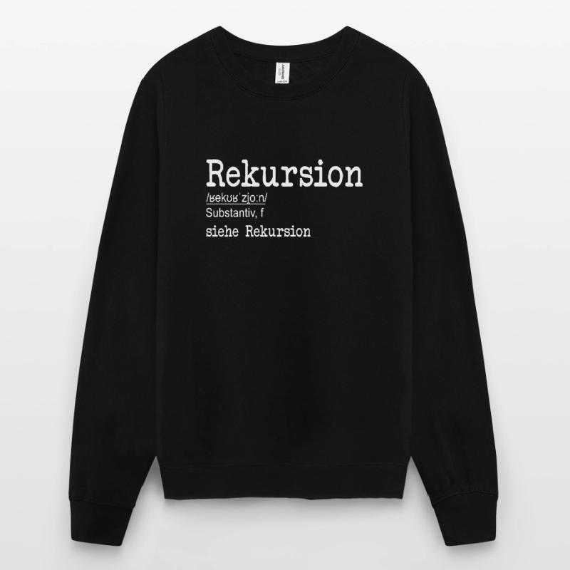 Rekursion Definition Softwareentwickler Coder Unisex Pullover