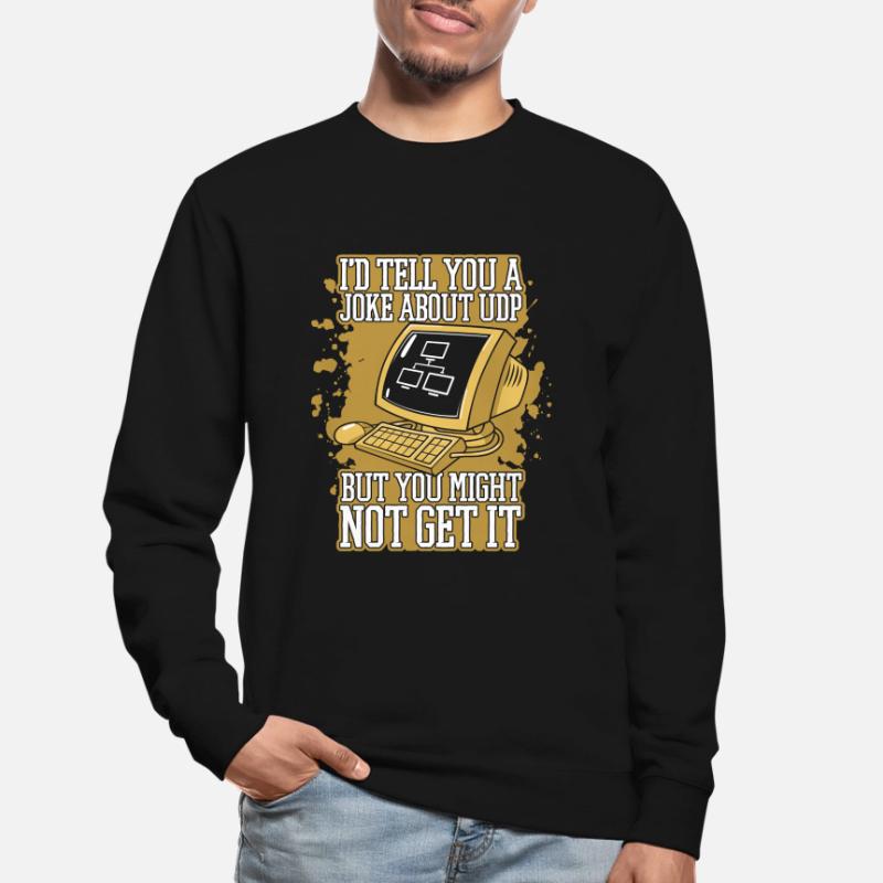 Je vous raconterais une blague sur UDP Developer Coder Sweat-shirt Unisexe