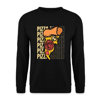 pizza maker pizza oven pizza pizza tray pizza maker - Unisex Sweatshirt - black - Front - Alina (178cm) & Michal (187cm)