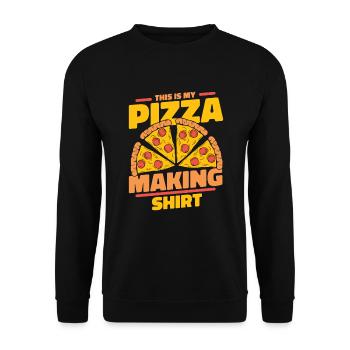 Ceci est mon vêtement de fabrication de pizza pizza four pizza pizza - Sweat-shirt Unisexe - noir - Devant - Alina (178cm) & Michal (187cm)