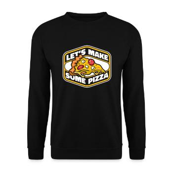 Faisons de la pizza plateau de pizza pizza pizza four pizza - Sweat-shirt Unisexe - noir - Devant - Alina (178cm) & Michal (187cm)