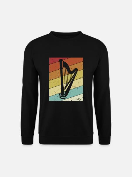 Retro concert harpe harpe musique harpe harpe harpe joueur - Sweat-shirt Unisexe - noir