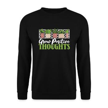 Cultiver des pensées positives Jardin de jardins familiaux Horticulture - Sweat-shirt Unisexe - noir - Devant - Alina (178cm) & Michal (187cm)