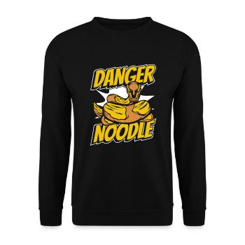 Danger Noodle Schuppenkriechtiere Python Banana - Unisex Sweatshirt - black - Front - Alina (178cm) & Michal (187cm)