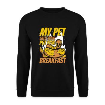 Mon animal mange votre animal de compagnie pour le petit déjeuner Python Banane - Sweat-shirt Unisexe - noir - Devant - Alina (178cm) & Michal (187cm)