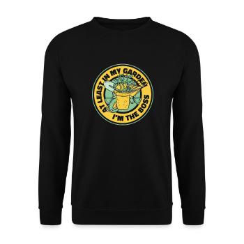 Au moins dans mon jardin potager - Sweat-shirt Unisexe - noir - Devant - Alina (178cm) & Michal (187cm)