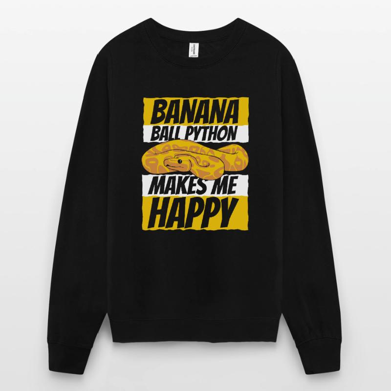 Makes Me Happy Schlange Python Banana Ball Python Unisex Pullover