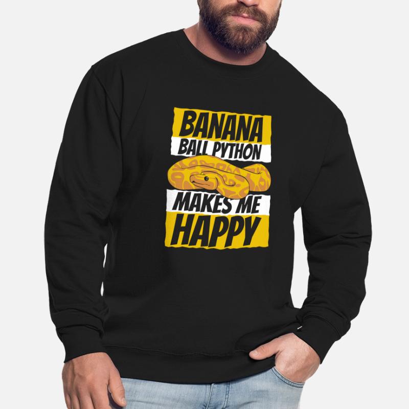 Makes Me Happy Schlange Python Banana Ball Python Unisex Pullover