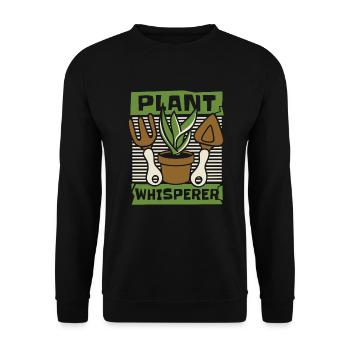 Jardin de jardin de jardin de jardin de jardin murmure de plantes - Sweat-shirt Unisexe - noir - Devant - Alina (178cm) & Michal (187cm)
