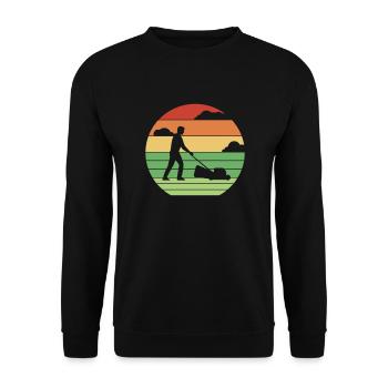 Jardin de jardin rétro horticulture - Sweat-shirt Unisexe - noir - Devant - Alina (178cm) & Michal (187cm)