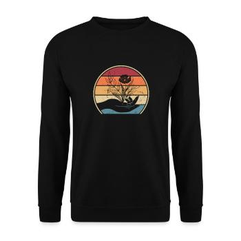 Retro allotment garden allotment garden horticulture - Unisex Sweatshirt - black - Front - Alina (178cm) & Michal (187cm)