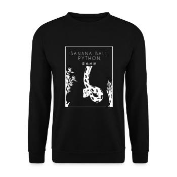 Banana Ball Python Chinese Hanzi Snake Banana - Unisex Sweatshirt - black - Front - Alina (178cm) & Michal (187cm)