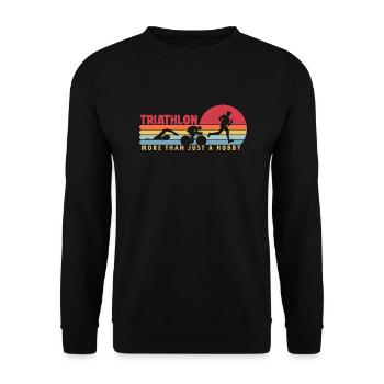 Triathlon more than a Hobby Training Triathlonrad - Unisex Sweatshirt - black - Front - Alina (178cm) & Michal (187cm)