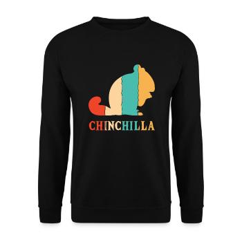 Retro Langschwanz Langhaar Kurzschwanz Züchter - Unisex Pullover - Schwarz - Vorne - Alina (178cm) & Michal (187cm)