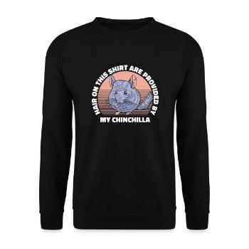 Les poils sont fournis par mon Chinchilla Shorttail - Sweat-shirt Unisexe - noir - Devant - Alina (178cm) & Michal (187cm)