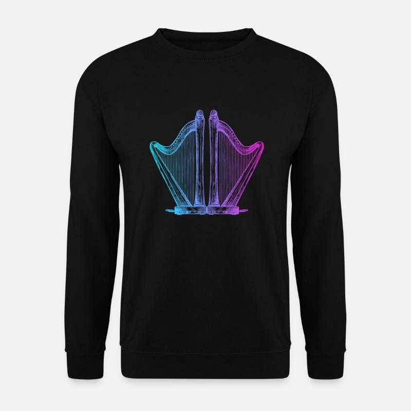 Harfe Konzertharfe Harfenmusik Harp Player - Unisex Pullover - Schwarz