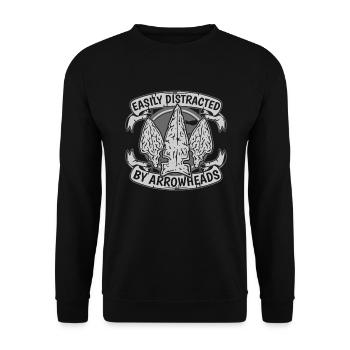 Easily Distracted By Arrowheads Jagdspitzen - Unisex Sweatshirt - black - Front - Alina (178cm) & Michal (187cm)