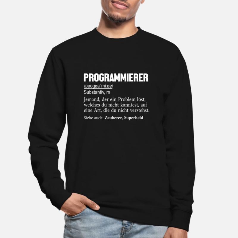 Programmierer Definition Developer Coder Unisex Pullover