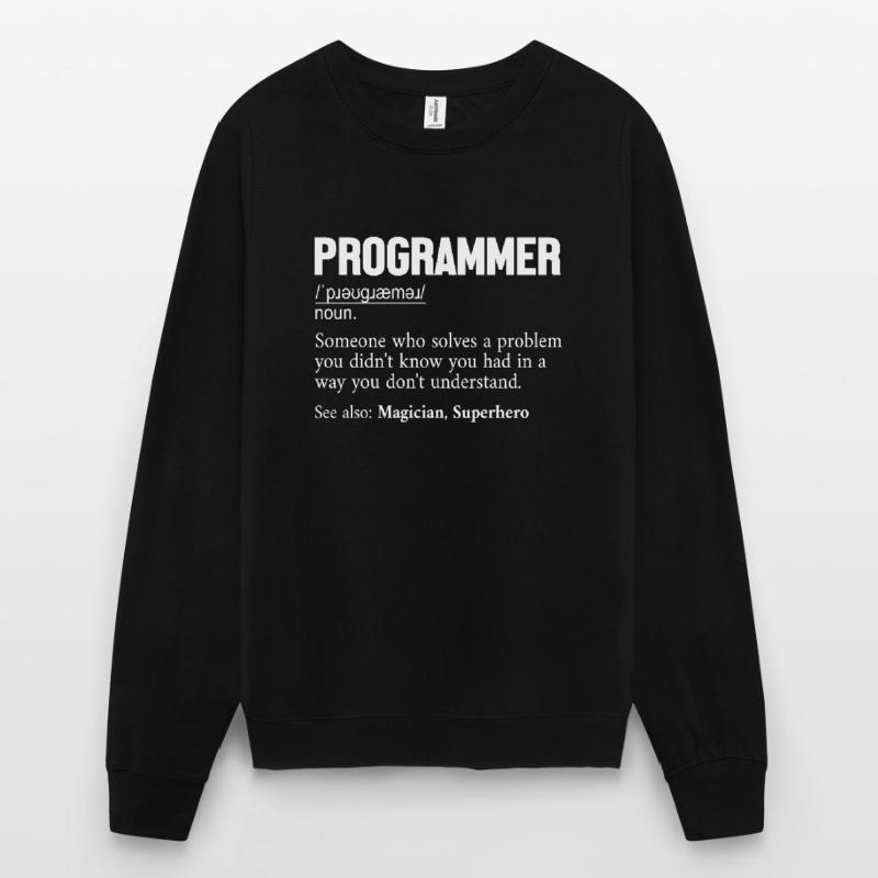 Programmer Definition Softwareentwickler Coder Unisex Pullover