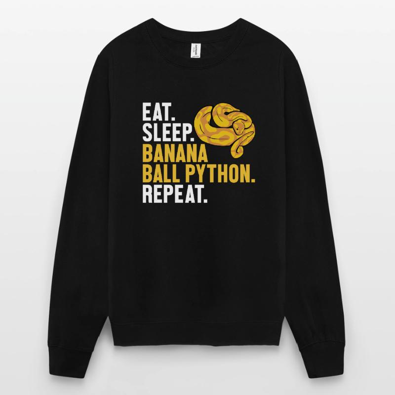 Manger dormir Boule de banane Python Répéter Boule de banane Sweat-shirt Unisexe