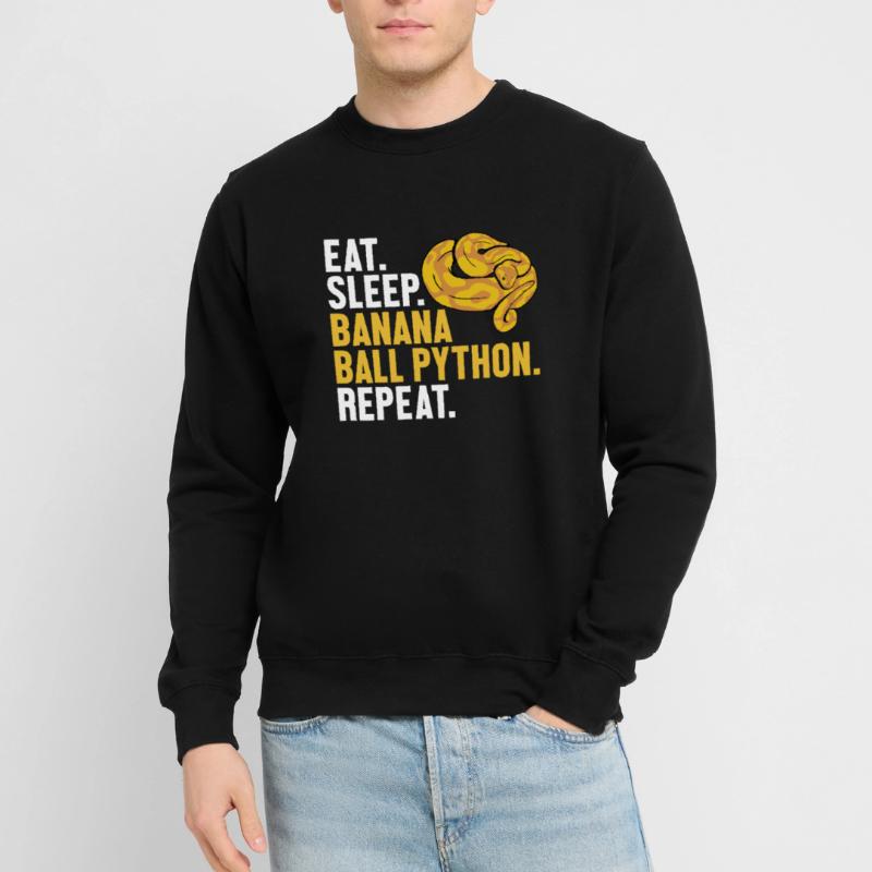 Manger dormir Boule de banane Python Répéter Boule de banane Sweat-shirt Unisexe