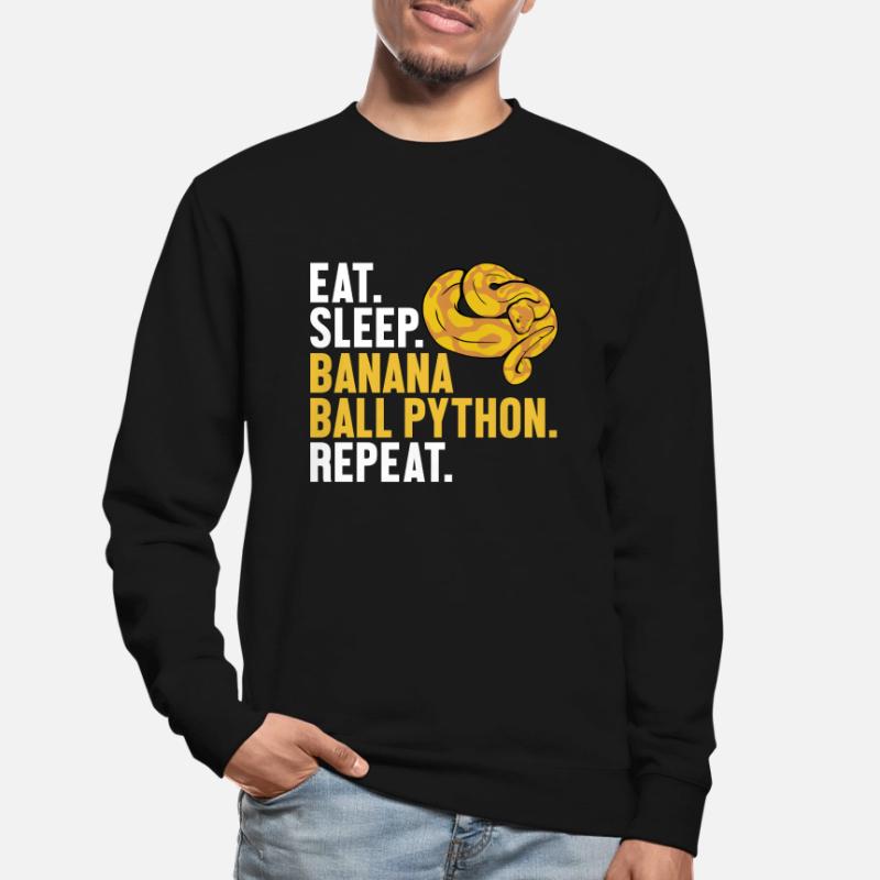Manger dormir Boule de banane Python Répéter Boule de banane Sweat-shirt Unisexe