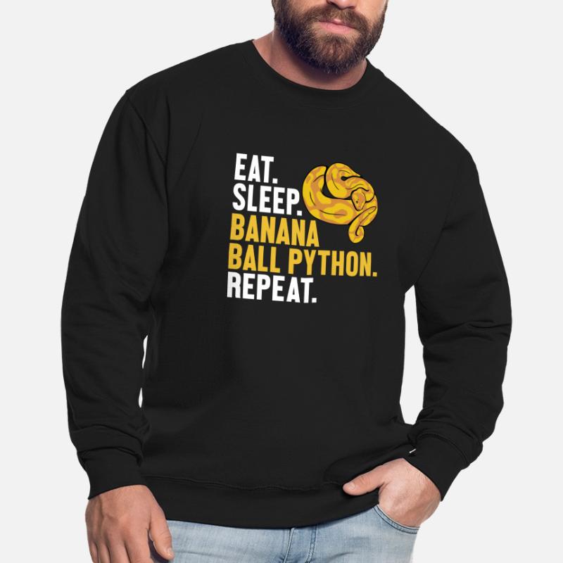 Manger dormir Boule de banane Python Répéter Boule de banane Sweat-shirt Unisexe
