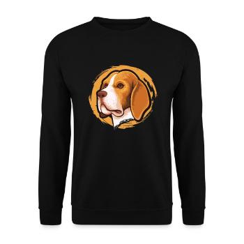 Wauwau Mâle Chien à quatre pattes Propriétaire Beagle Dog - Sweat-shirt Unisexe - noir - Devant - Alina (178cm) & Michal (187cm)
