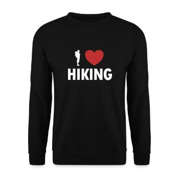 J’adore la randonnée Randonnée Randonnée en montagne - Sweat-shirt Unisexe - noir - Devant - Alina (178cm) & Michal (187cm)
