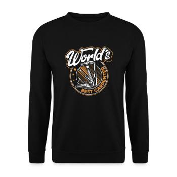 World's Best Carpenter Tischler Holztechniker - Unisex Pullover - Schwarz - Vorne - Alina (178cm) & Michal (187cm)