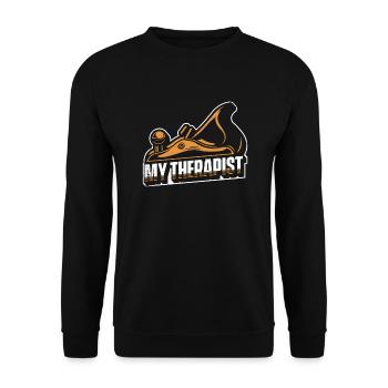 Mon thérapeute Charpentier Technicien bois Charpentier - Sweat-shirt Unisexe - noir - Devant - Alina (178cm) & Michal (187cm)