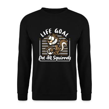 Life Goal Pet All Squirrels Fox Squirrel - Unisex Sweatshirt - black - Front - Alina (178cm) & Michal (187cm)