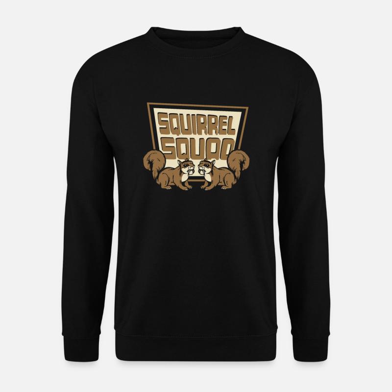 Squirrel Squad Squirrel Fuchshörnchen Eichhörnchen - Unisex Sweatshirt - black