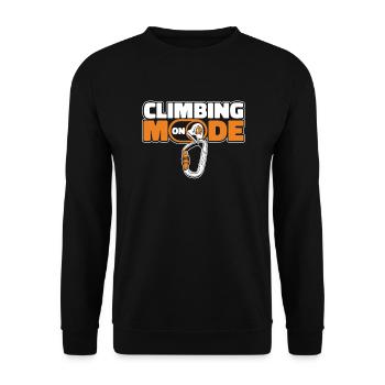 Climbing Mode On Sport Climbing Speed Climbing - Unisex Sweatshirt - black - Front - Alina (178cm) & Michal (187cm)