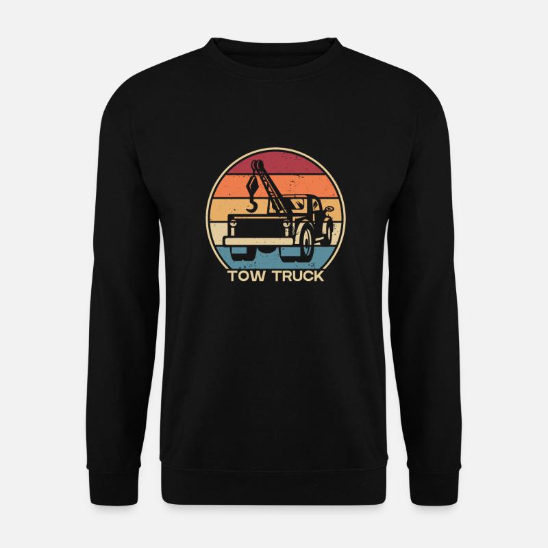 Retro Abschleppdienst Abschleppfahrzeug - Unisex Pullover - Schwarz