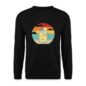 Retro Lemonade Seller Lemonade Lovers - Unisex Sweatshirt - black - Front - Alina (178cm) & Michal (187cm)