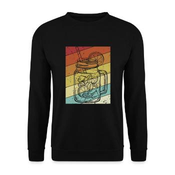 Retro Lemonade Lemonade Lover - Sweat-shirt Unisexe - noir - Devant - Alina (178cm) & Michal (187cm)