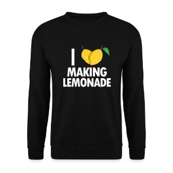 J’adore faire de la limonade Limonade Limonadenboss - Sweat-shirt Unisexe - noir - Devant - Alina (178cm) & Michal (187cm)