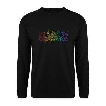 Limonade LGBT Arc-en-ciel Limonade Limonadenboss - Sweat-shirt Unisexe - noir - Devant - Alina (178cm) & Michal (187cm)