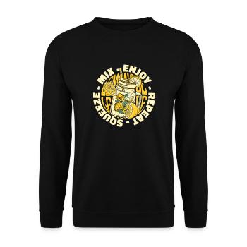 Squeeze Mix Profitez des amateurs de limonade répétés - Sweat-shirt Unisexe - noir - Devant - Alina (178cm) & Michal (187cm)