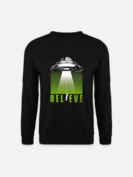 Believe Conspiracy Außerirdischer Ufo Alien - Unisex Sweatshirt - black