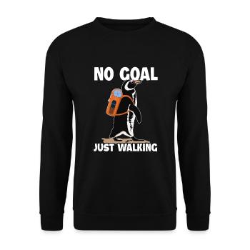 Pas de but juste marcher Trekking Randonnée en montagne Randonnée - Sweat-shirt Unisexe - noir - Devant - Alina (178cm) & Michal (187cm)