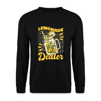 Lemonade Dealer Lemonade Lemonade - Sweat-shirt Unisexe - noir - Devant - Alina (178cm) & Michal (187cm)