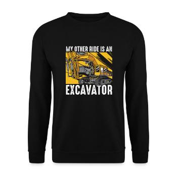 Mon autre manège est une excavatrice - Sweat-shirt Unisexe - noir - Devant - Alina (178cm) & Michal (187cm)