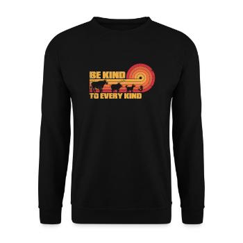Be Kind To Every Kind Welfare Rights Lover Animal - Unisex Sweatshirt - black - Front - Alina (178cm) & Michal (187cm)