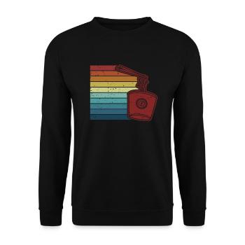 Retro Miso Shoyu Bowl Liebhaber Tonkotsu Ramen - Unisex Pullover - Schwarz - Vorne - Alina (178cm) & Michal (187cm)