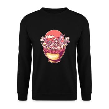 Schüssel Miso Shoyu Liebhaber Tonkotsu Ramen - Unisex Pullover - Schwarz - Vorne - Alina (178cm) & Michal (187cm)