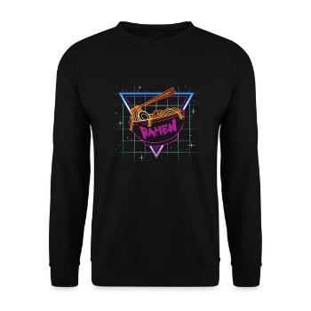 Miso Shoyu Bowl Liebhaber Tonkotsu Ramen - Unisex Pullover - Schwarz - Vorne - Alina (178cm) & Michal (187cm)